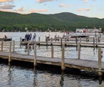 lake george boardwalk and docks