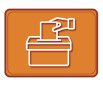 Orange Ballot Icon