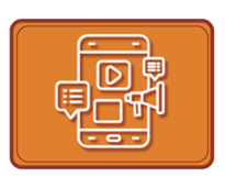 Cellphone and social promo icons