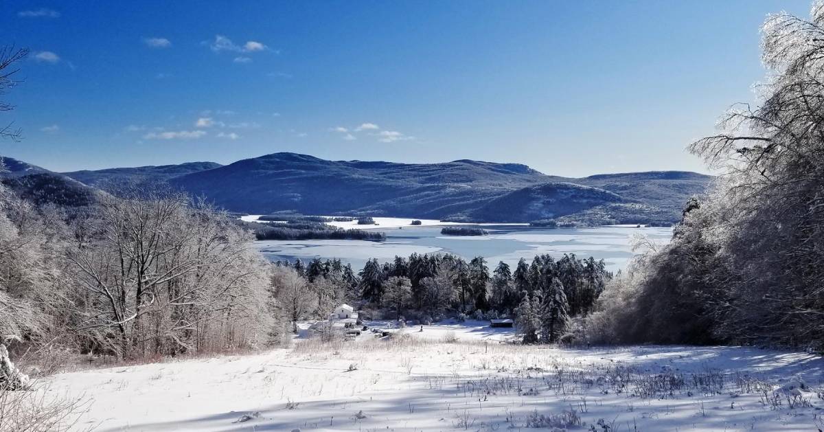 winter lake scene