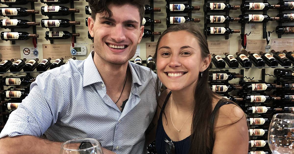 couple at wine tasting