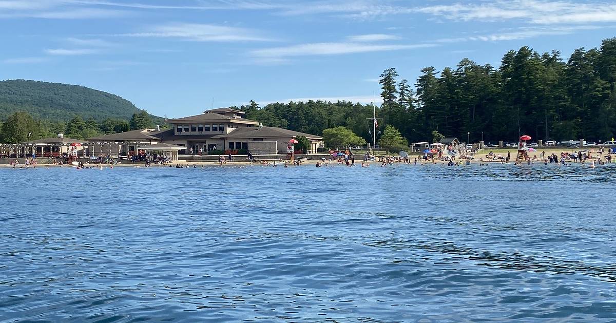 view of Million Dollar Beach from the water