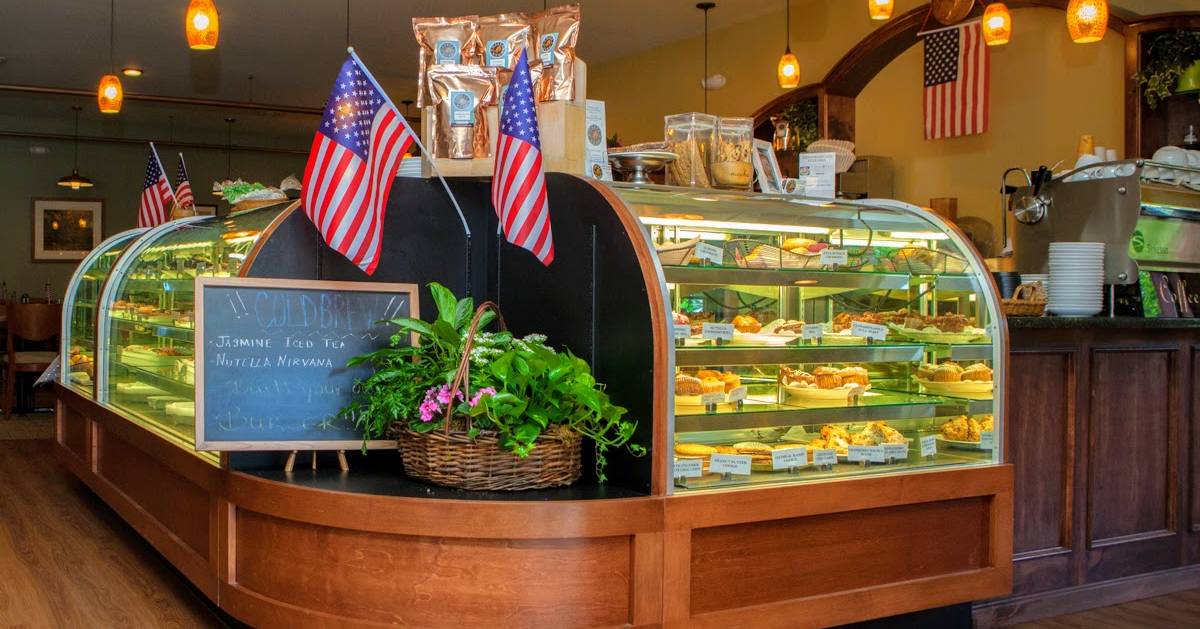 display case of baked goods