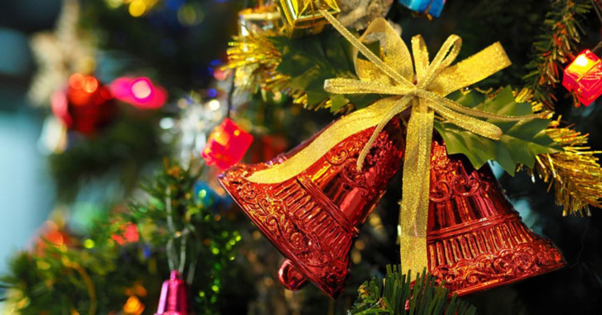 two bells on christmas tree