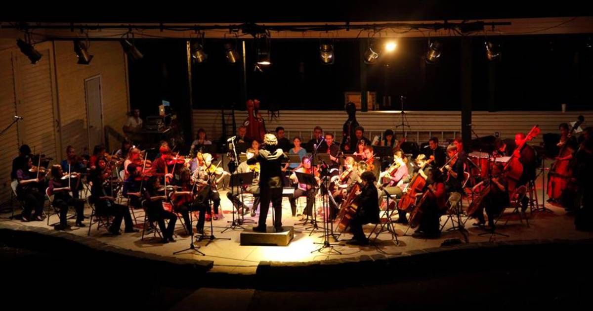 orchestra on stage