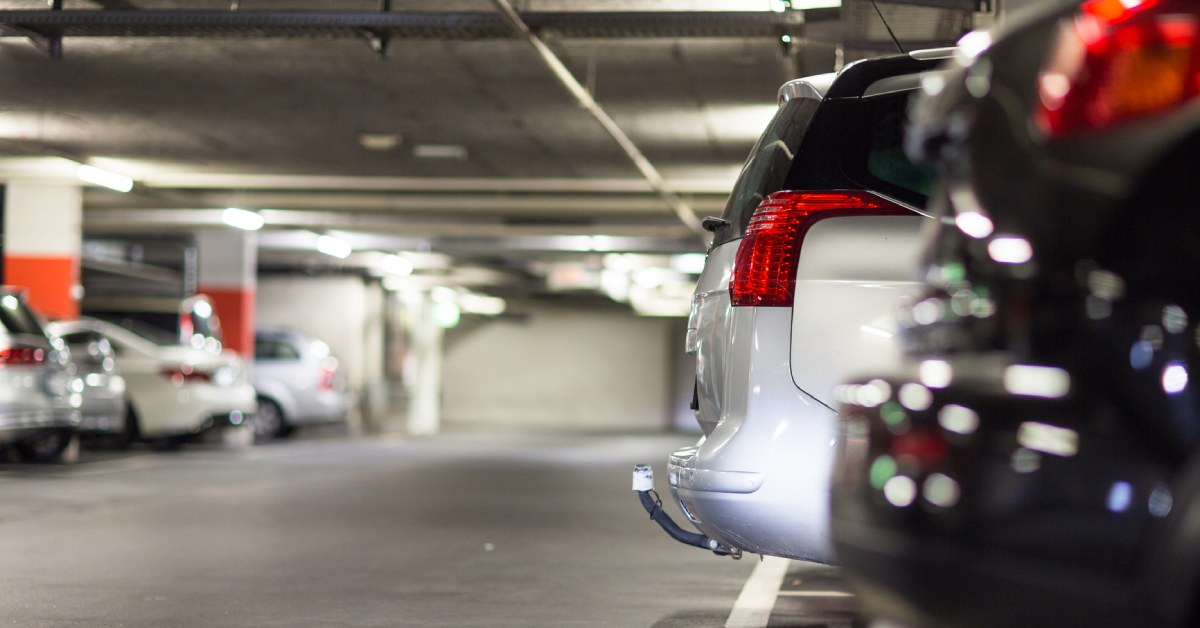 cars in a parking garage