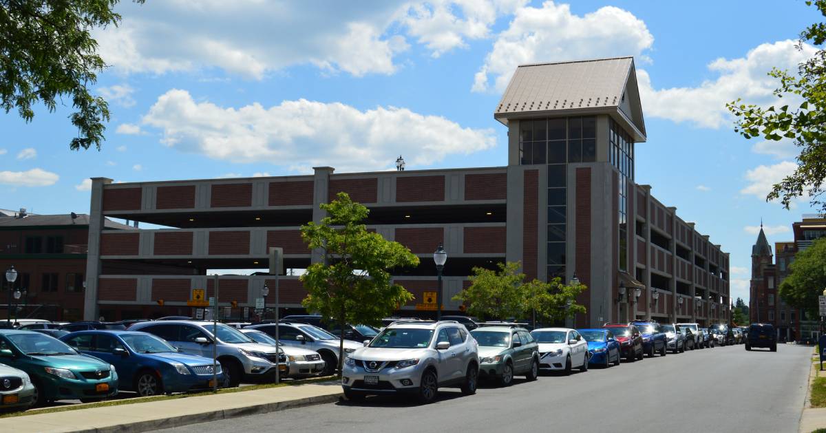 a parking garage