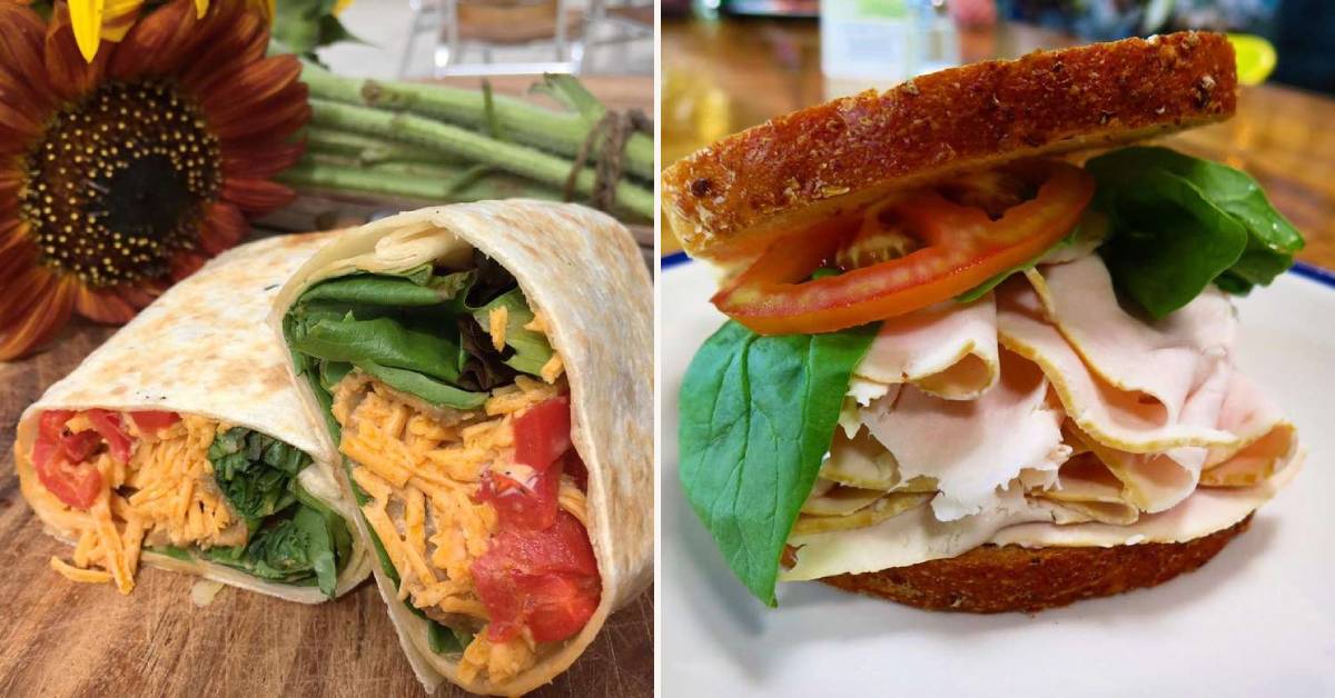 images of a wrap and a sandwich