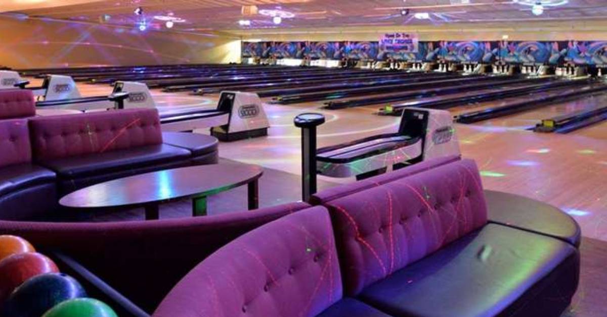 seating area in bowling alley