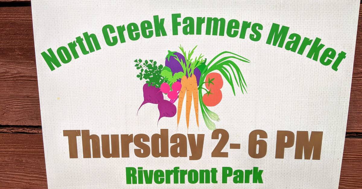 North Creek Farmers Market sign