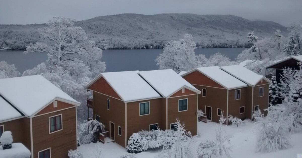 townhomes in the winter