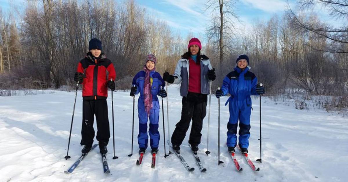 group of cross-country skiers