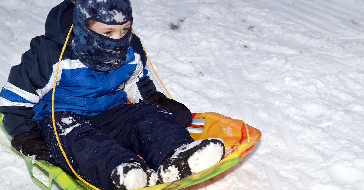 boy on a sled