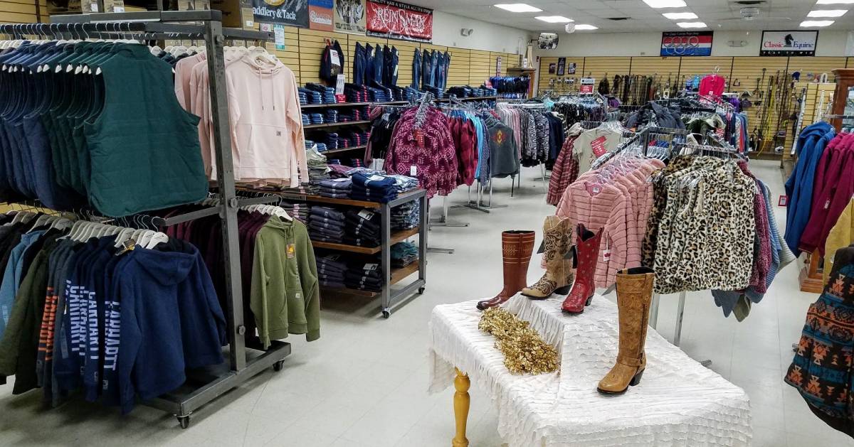 inside of a clothing store