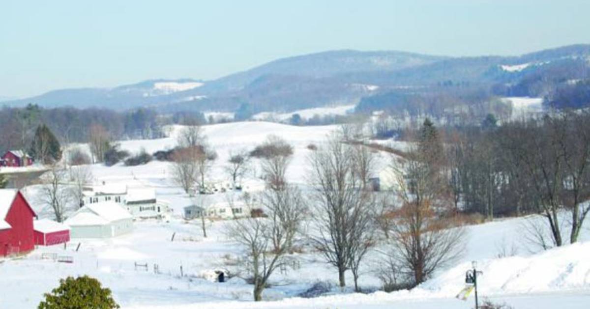 winter landscape photo for farmland