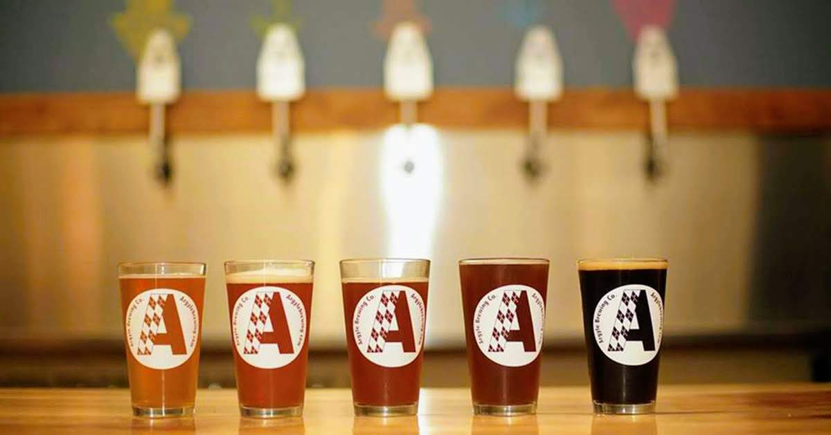 Argyle Brewing Co beer lined up