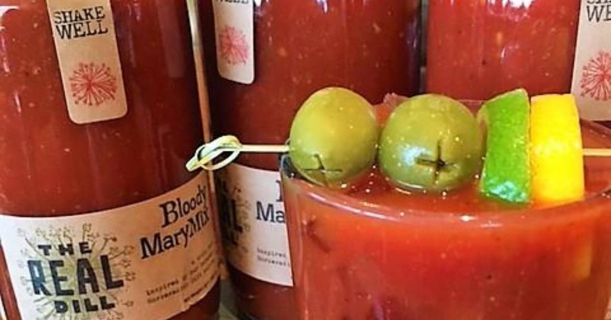 bloody mary mix next to drink