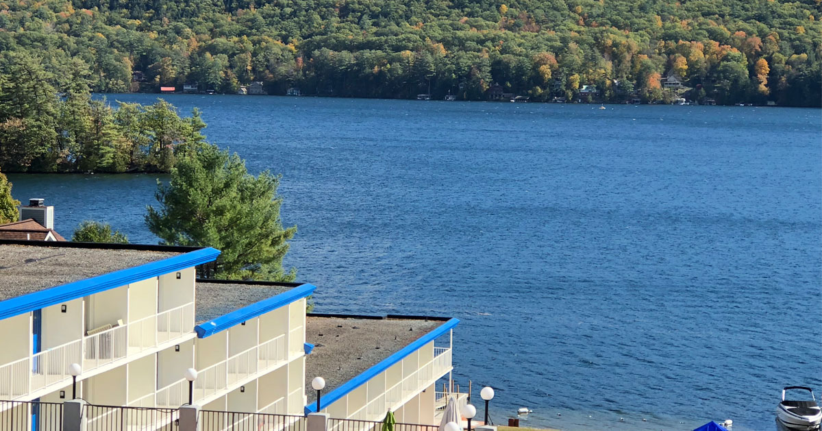 view from balconies of water