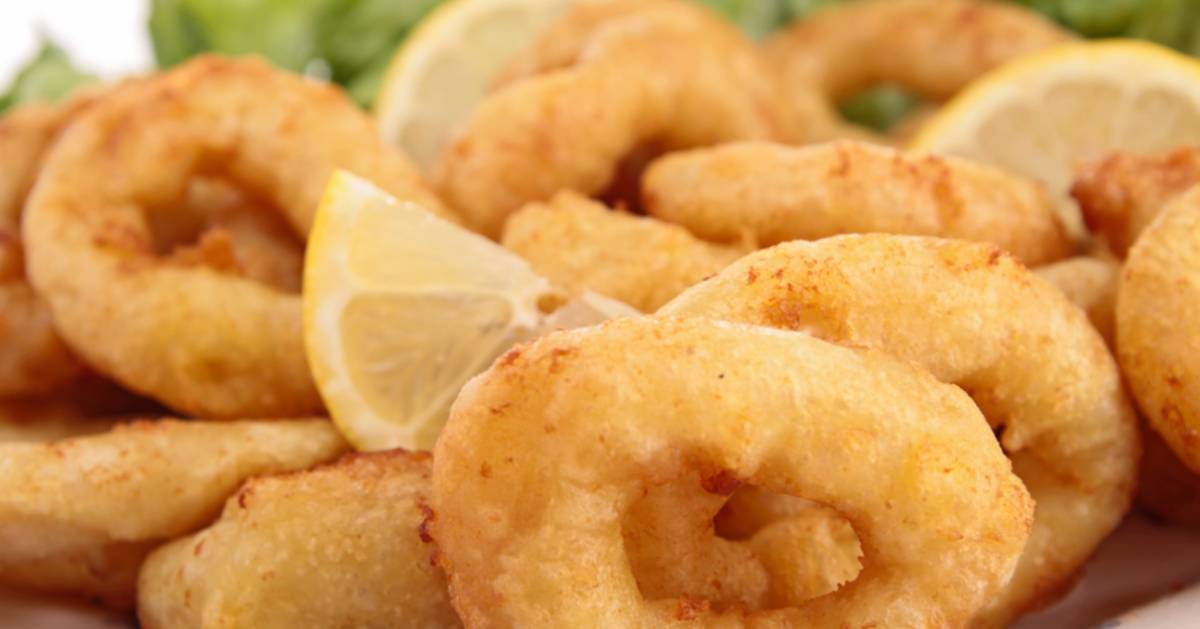 close up of calamari