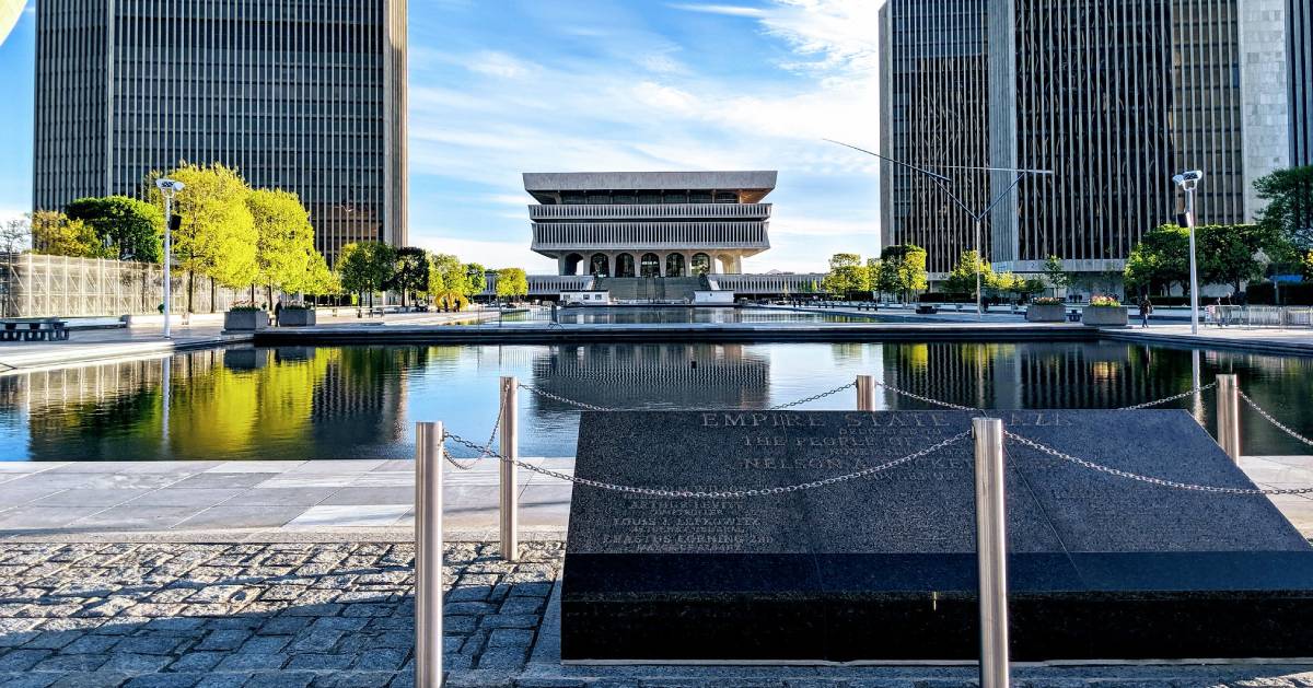 view of the empire state plaza