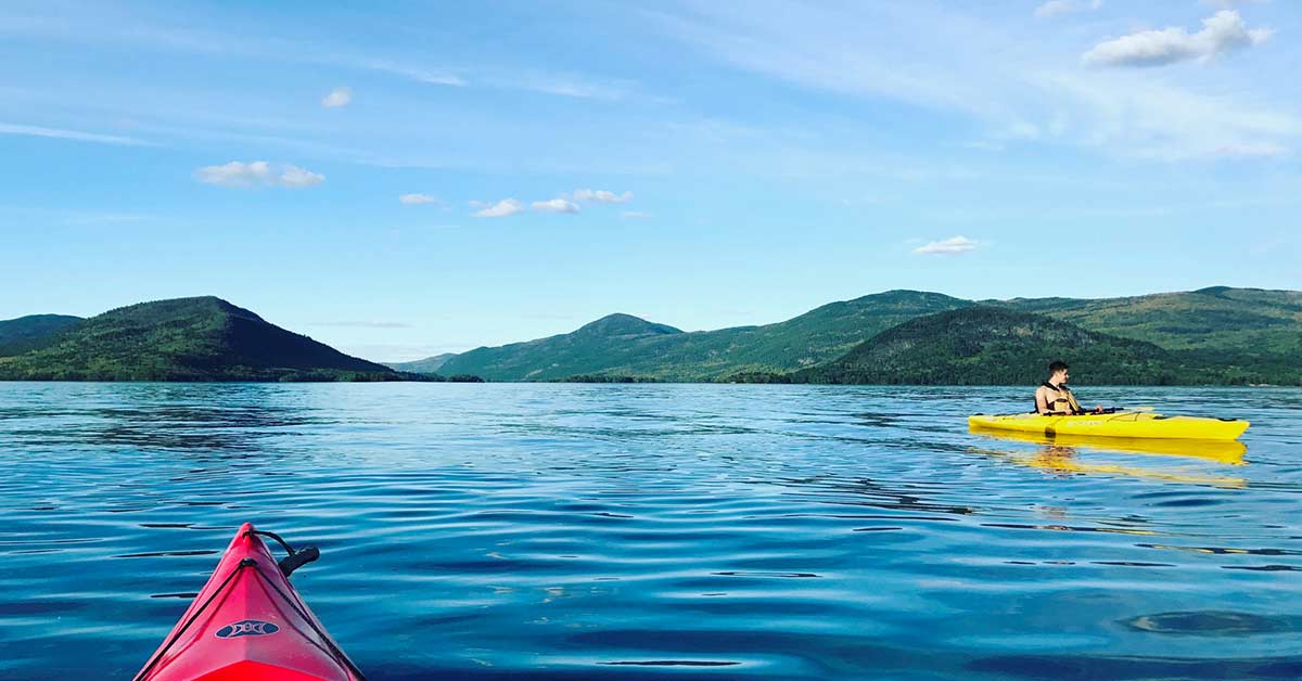 kayak on lake