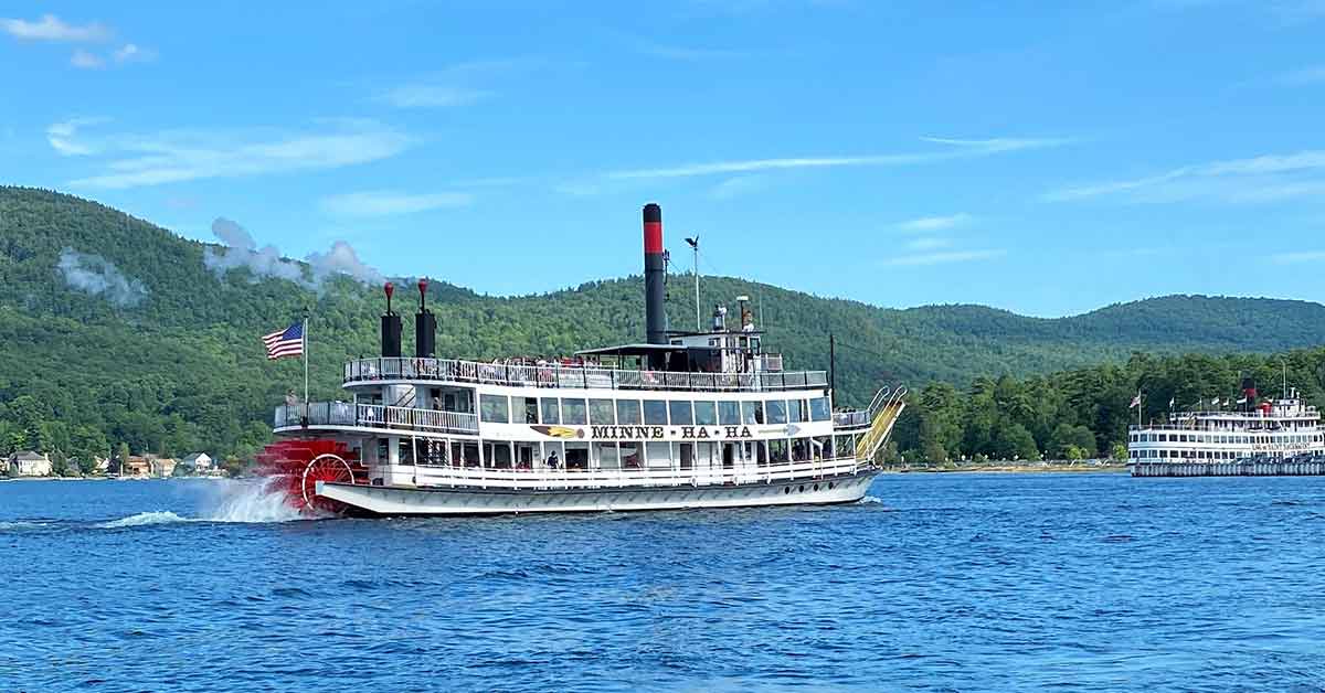 steamboat on lake