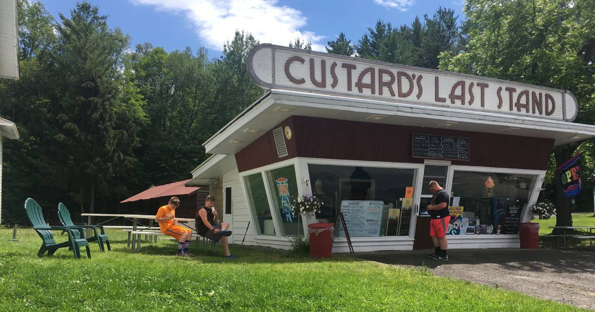 outside of Custard's Last Stand ice cream shop