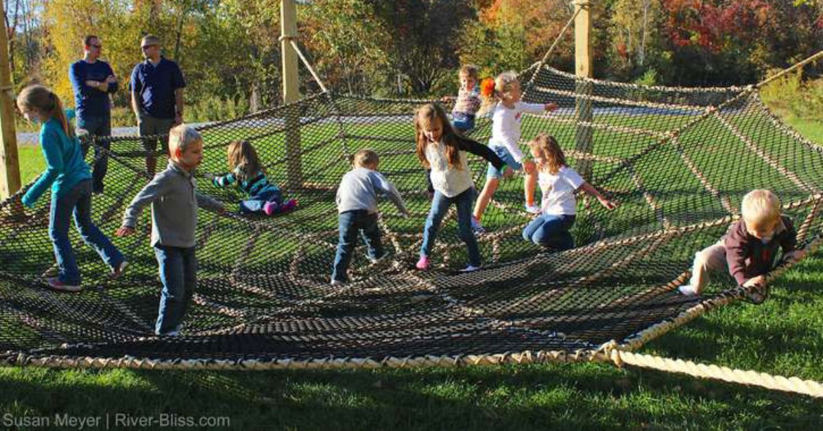 kids on a jumping pad