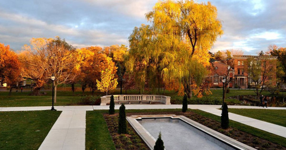 part of a park in fall