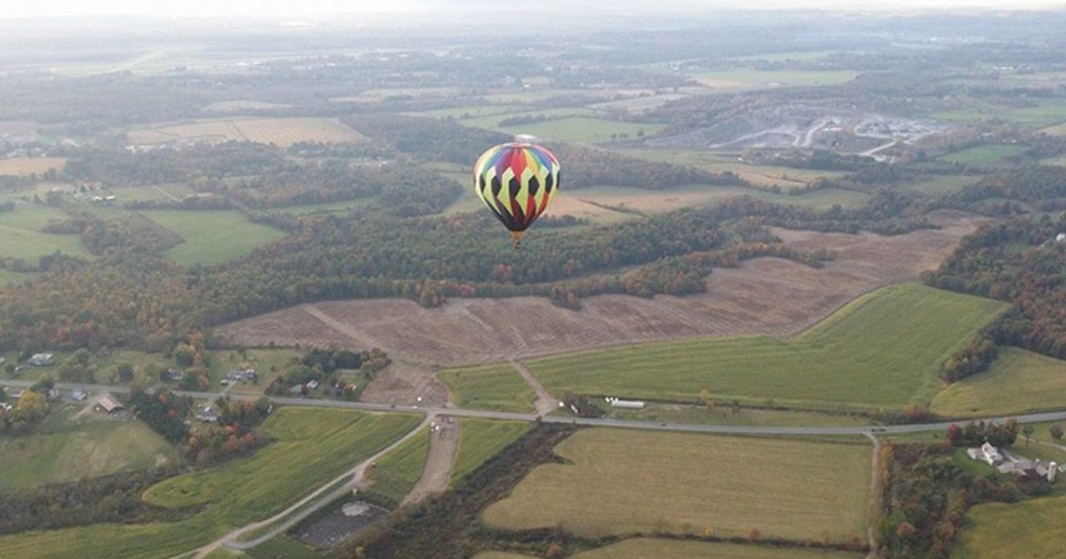 hot air balloon in the sky