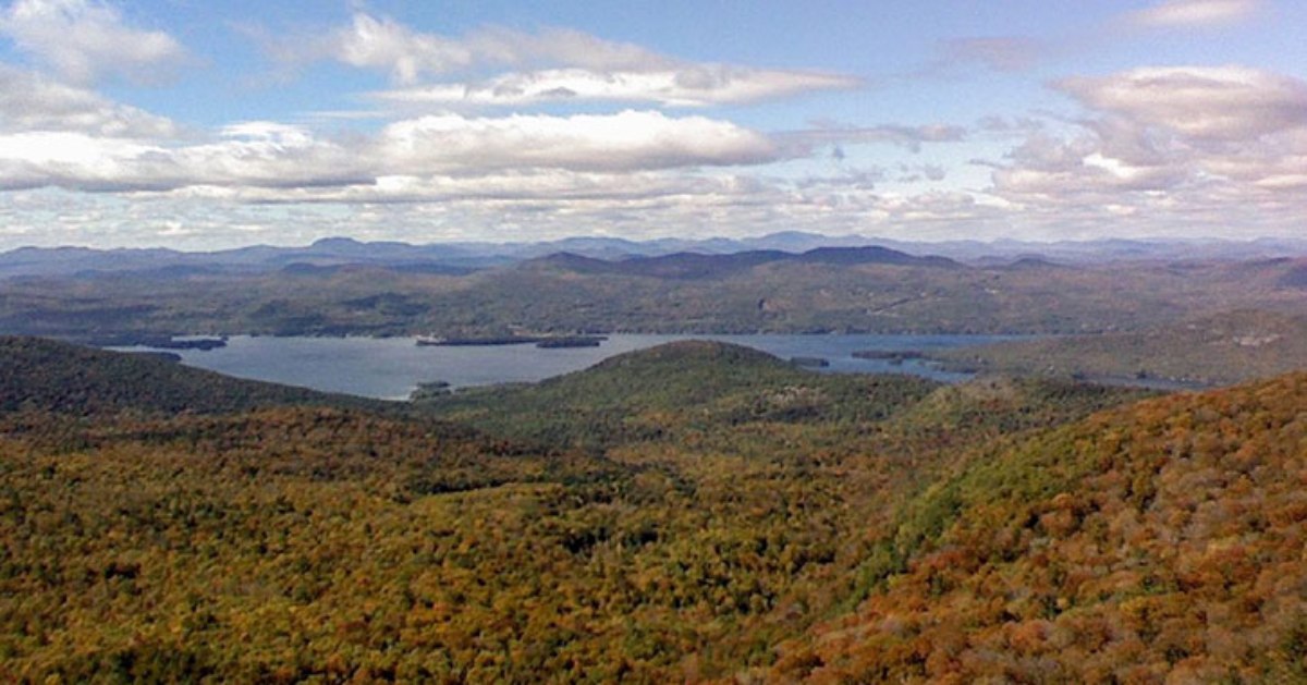 fall foliage covering mountains