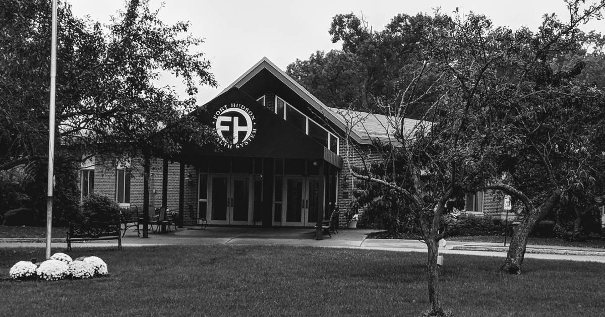 black and white photo of Fort Hudson Health System