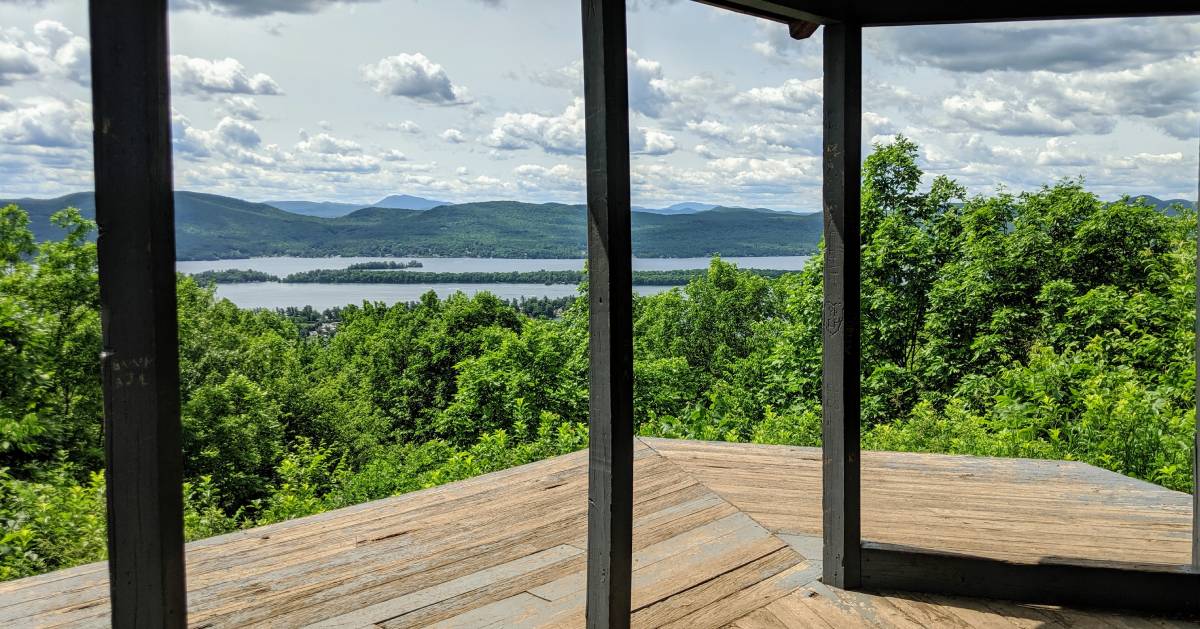 view from gazebo at summit