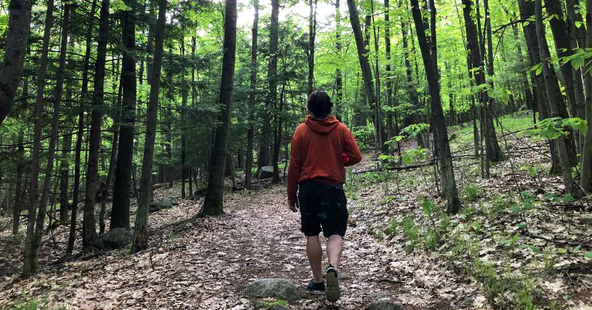 man on a hiking trail