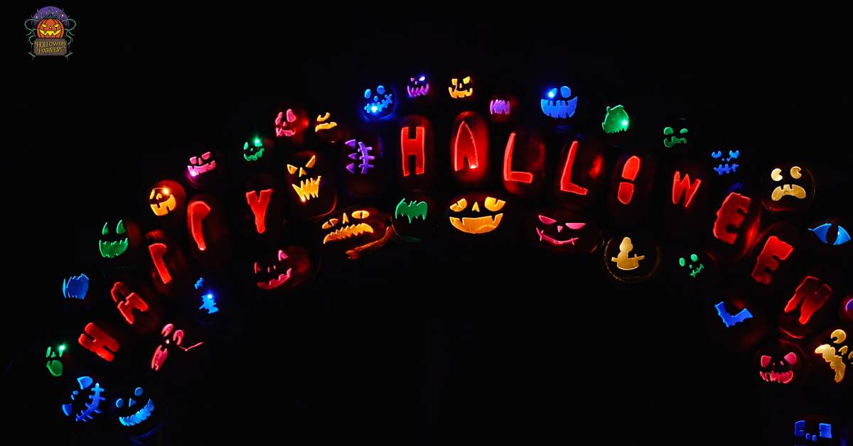 colorful jack o lanterns