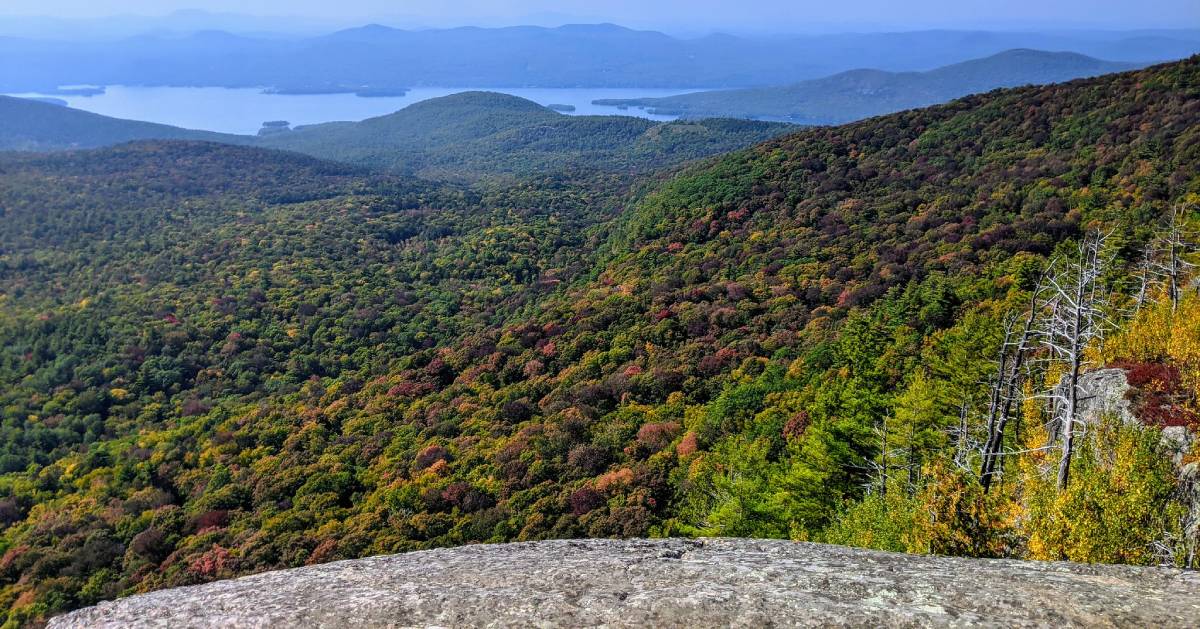 fall view from mountain summit