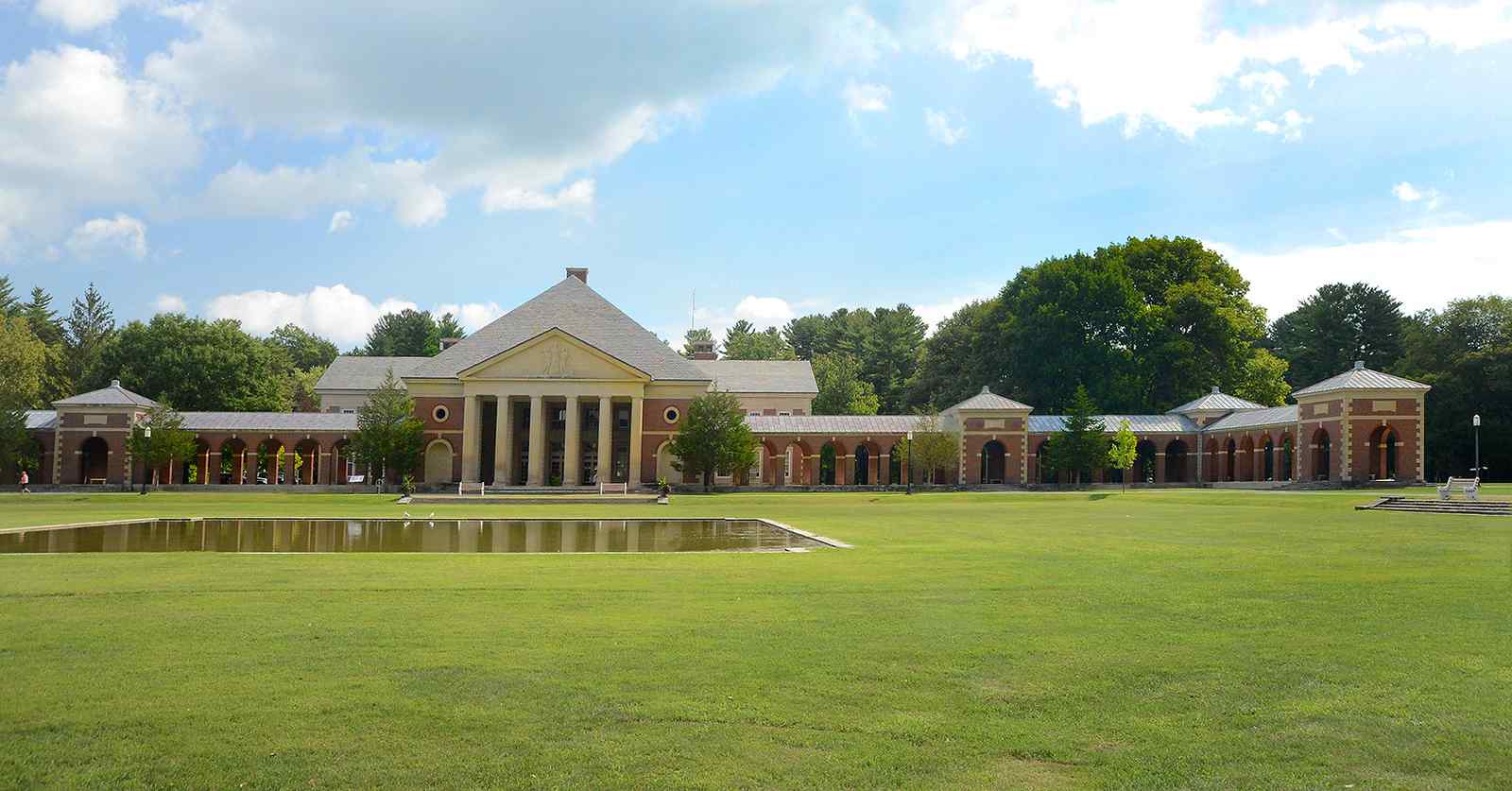 view of a large building in saratoga spa state park