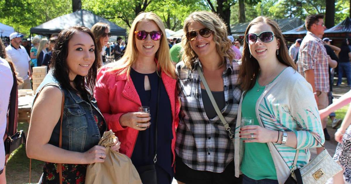 women at beer tasting event