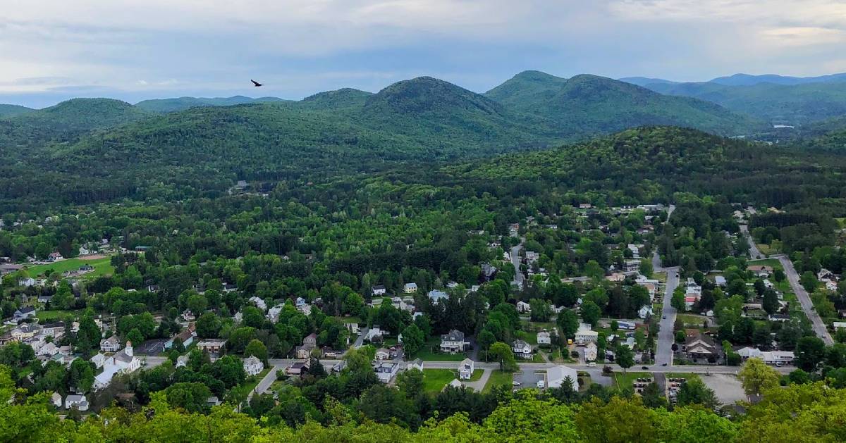 view of town from summit