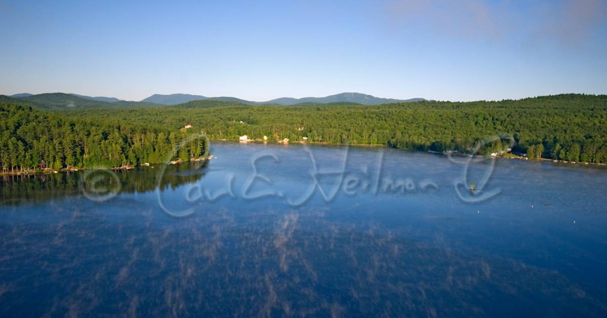 aerial view of lake