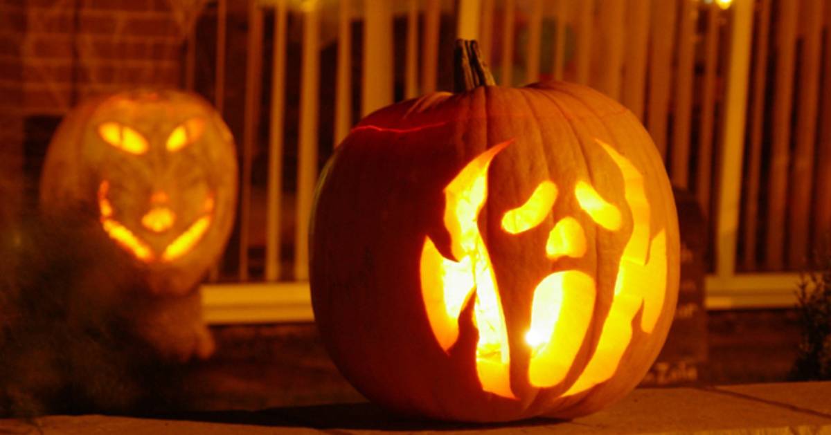 two jack o lanterns