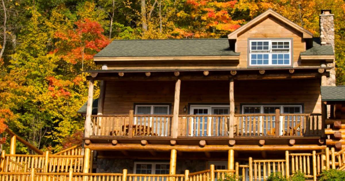 cabin in the fall