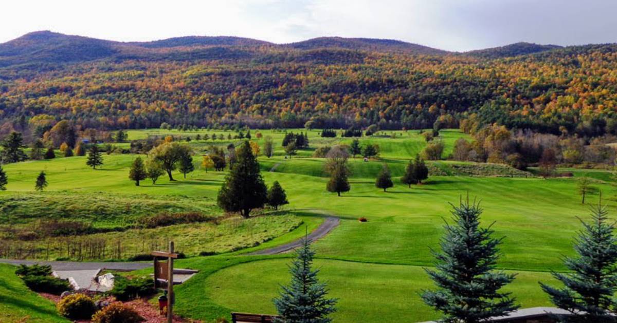 golf course in the fall