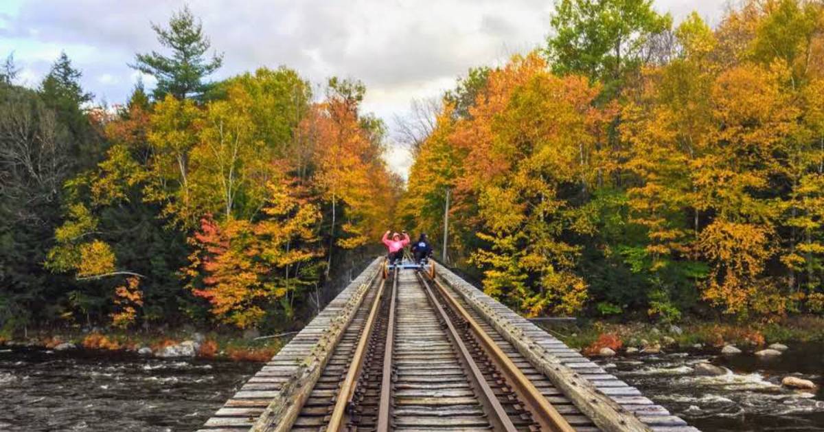 railroad track in the fall