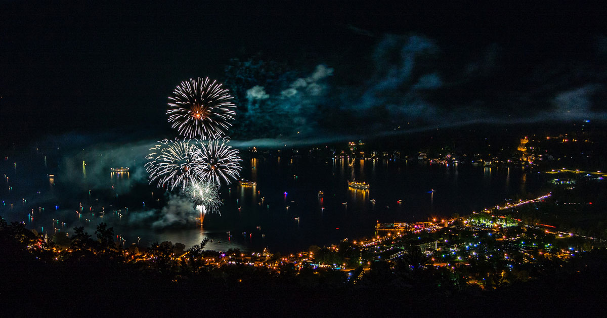 fireworks at dark