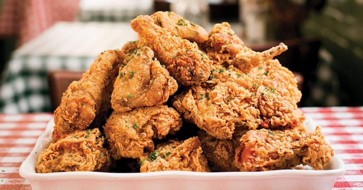 plate of fried chicken