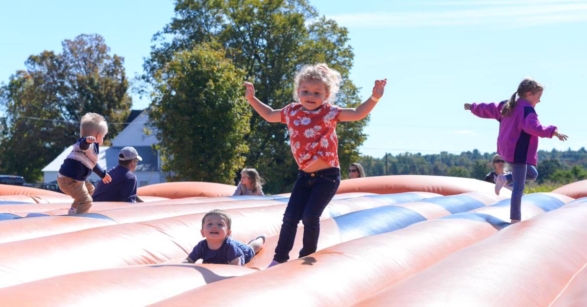 kids on jumping pad