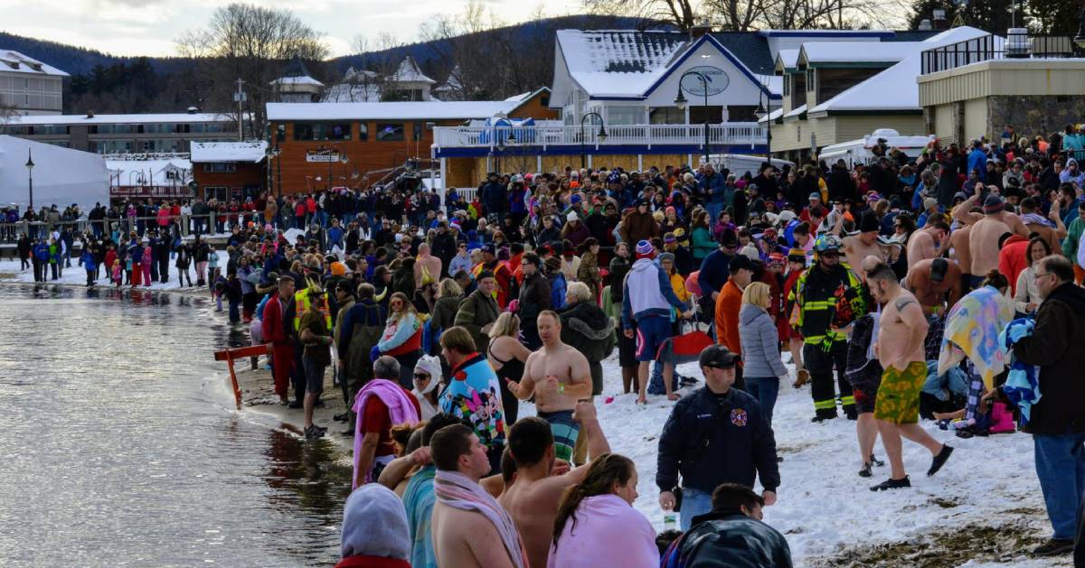 The 2025 New Year's Day Lake Polar Plunge Take the Plunge in