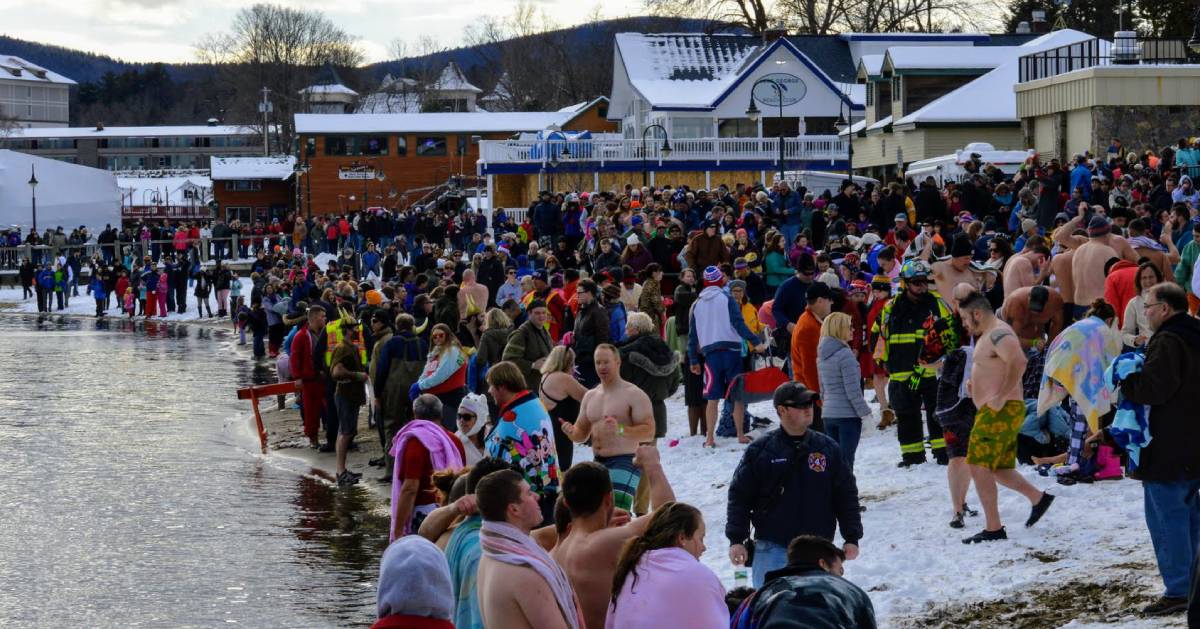 The 2024 New Year's Day Lake Polar Plunge Take the Plunge in