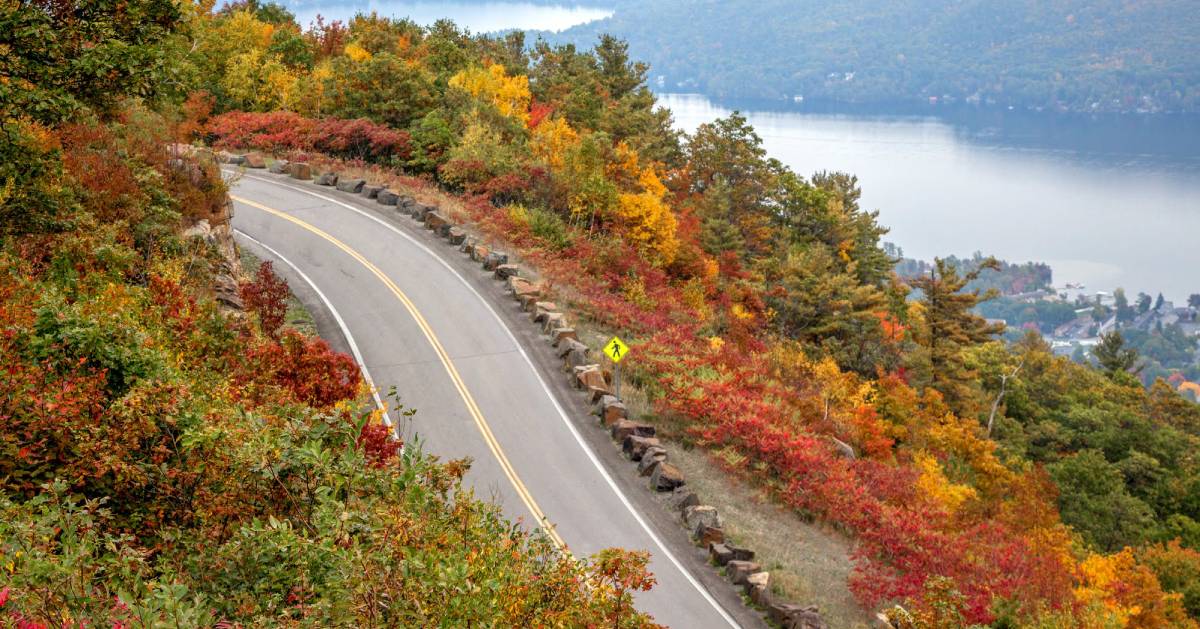 view from Prospect Mountain the fall with highway